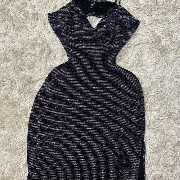 Black Bodycon Mini Dress Sweetheart Neckline - Picture 2 of 5